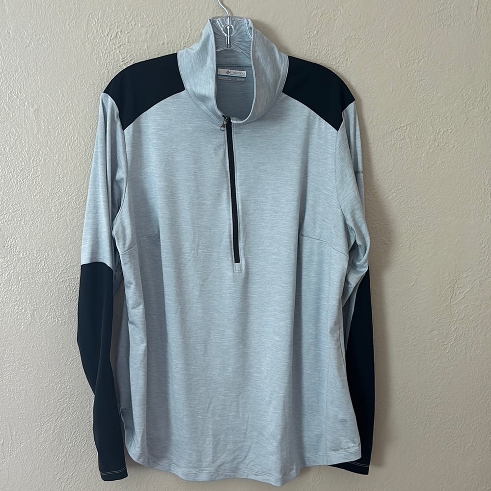 Women’s Lightweight Columbia Half Zip Pullover, 1X, Gray